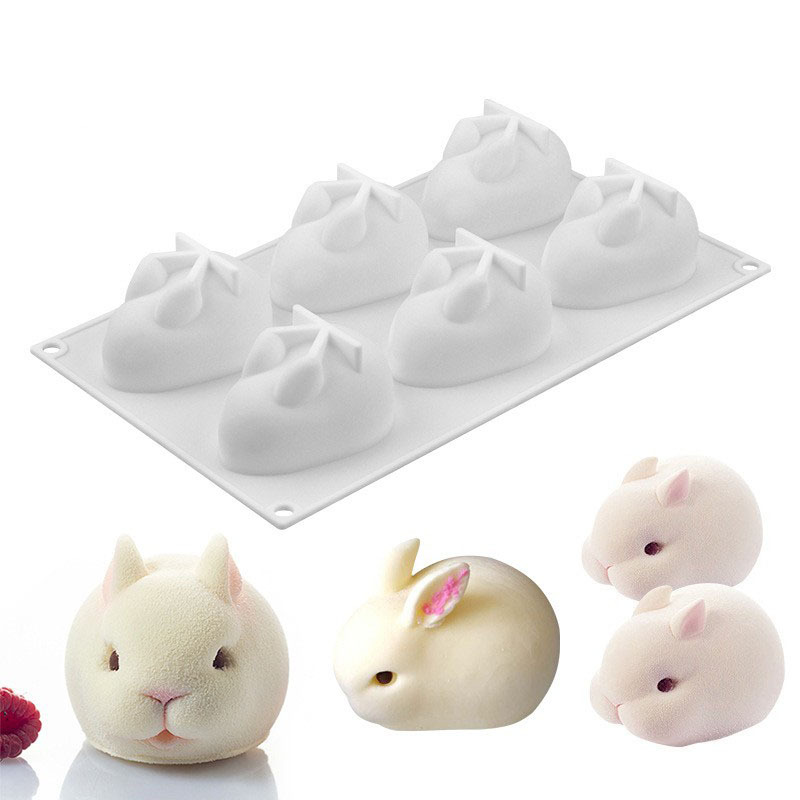 6-piece Bunny Silicone Cake Si - Bunny Cake Mold ulasan dan harga