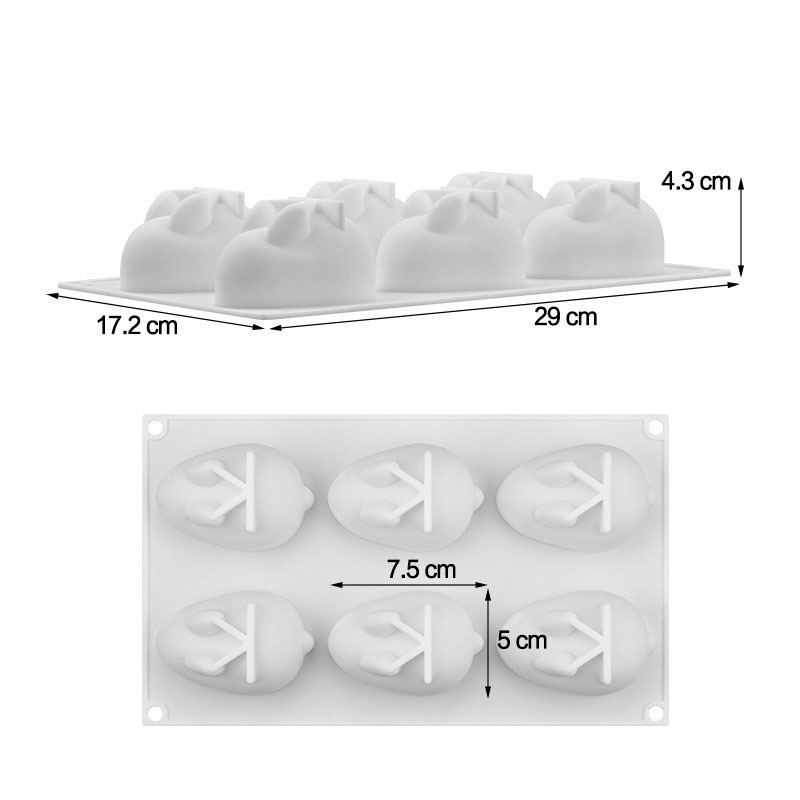 6-piece Bunny Silicone Cake Si - Bunny Cake Mold ulasan dan harga